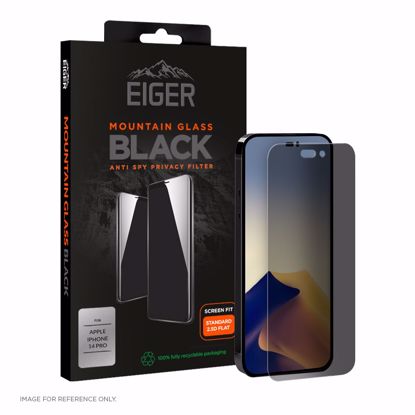 Picture of Eiger Eiger Mountain Black Privacy Screen Protector GRS 2.5D for Apple iPhone 14 Pro in Black